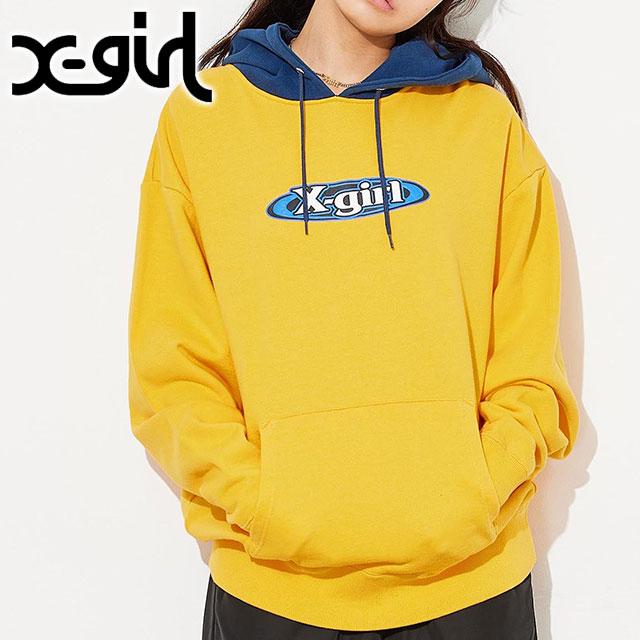 X-girl（エックスガール） レディース フォームプリントオーバルロゴ