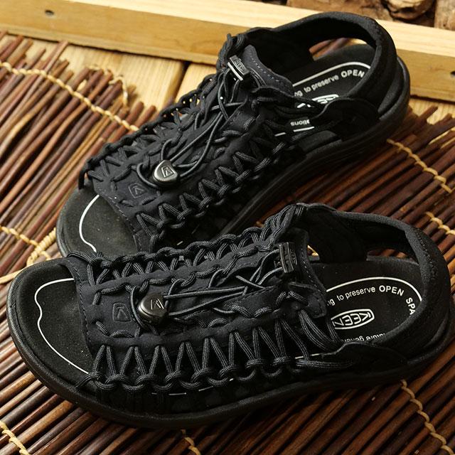 返品交換送料無料 キーン KEEN レディース サンダル ユニーク ツー オーティー 1027297 W UNEEK II OT キャンプ アウトドアシューズ Black Black 正規取扱店