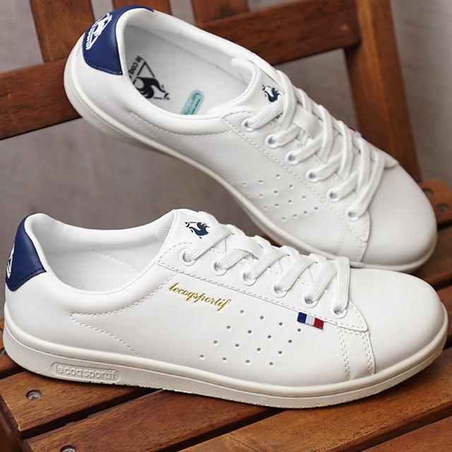 ルコック Le Coq Sportif La ローラン Sl レディース スニーカー Qmt7314wn Wnv La Roland Sl ルコックスポルティフ ホワイト ネイビー Shoetime 通販 Yahoo ショッピング