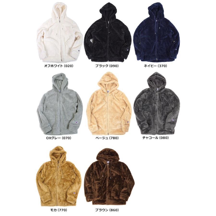 Champion×RCWBコラボ Championフリースジップパーカーベージュ Champion（チャンピオン） ボア ジップ フード フリースジャケット