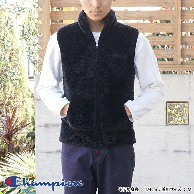 Champion（チャンピオン） メンズ ジップベスト C3-L617 ZIP VEST ボア 
