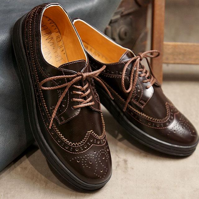 MANEBU（マネブ） ウィングチップ レザーシューズ UKI FACESKIN レザー