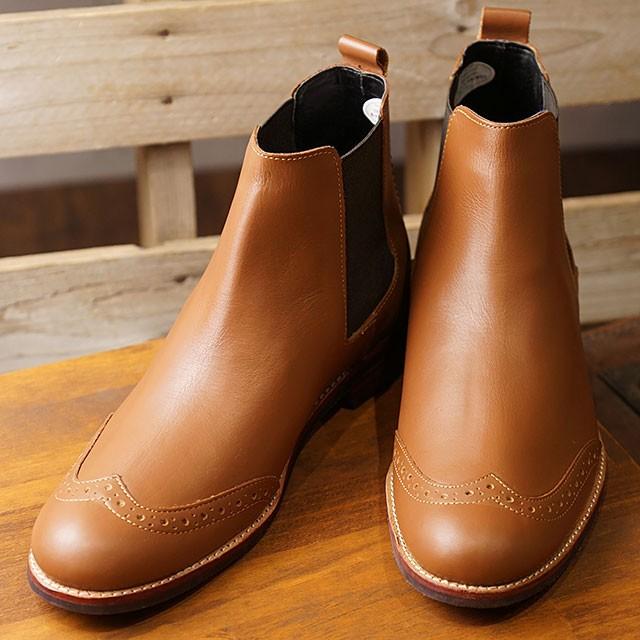 フットスタイル FOOT STYLE メンズ ウィングチップ サイドゴアブーツ