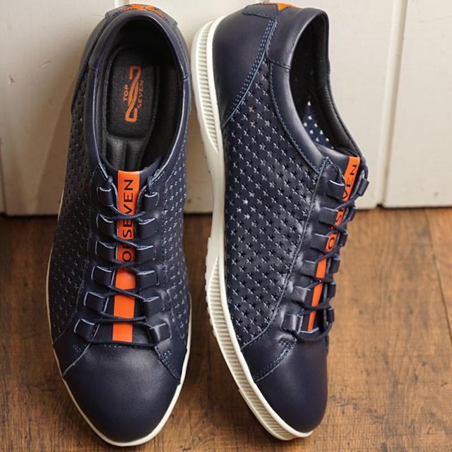 トップセブンtop Seven パンチングレザー スニーカー Ts 5521 メンズ レディース 大人カジュアル 靴 D Blu Org ブルー系 Ss19 Shoetime 通販 Yahoo ショッピング