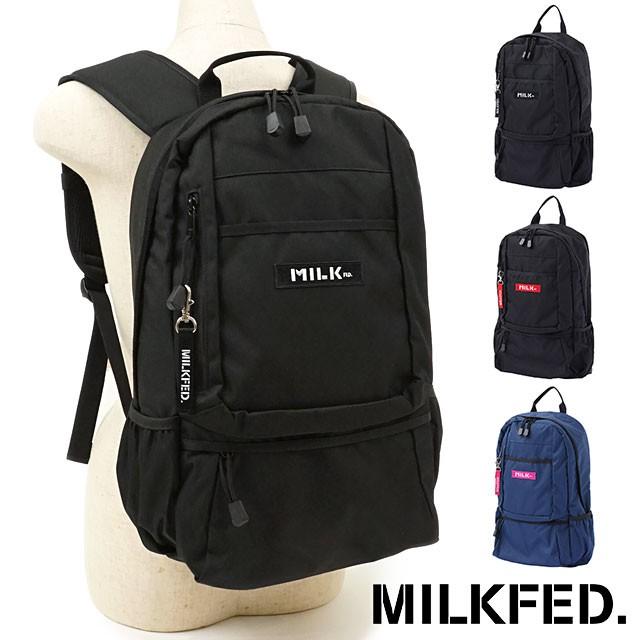 MILKFEDリュック ミルクフェド MILKFED. × mischiefstyle W ZIP BACKPACK BLACK