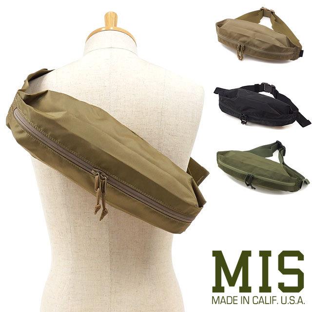 MIS ボディバッグ オリーブ色 MIS エムアイエス バッグ ボディーバッグ BODY BAG メンズ