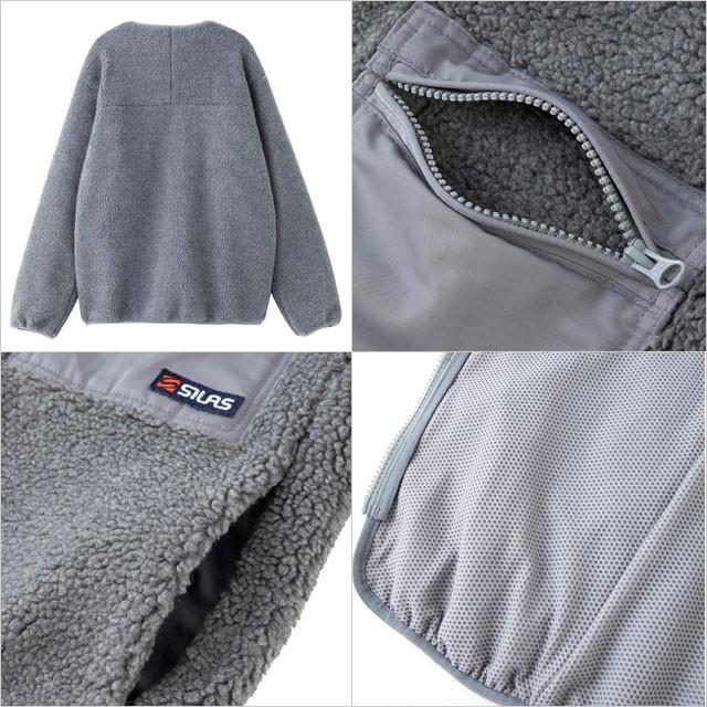 SILAS（サイラス） メンズ ボアフリース ジップ ジャケット BOAFLEECE