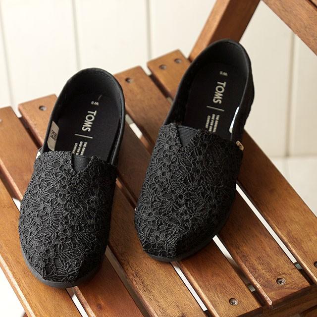 black floral lace toms