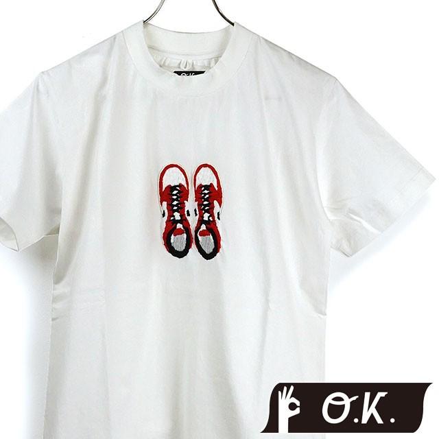 Aooo オーバーサイズ刺繍Tシャツ ホワイト Lサイズ 白 Aooo Oversized Embroidery T-shirt WHITE | Aooo ONLINE STORE
