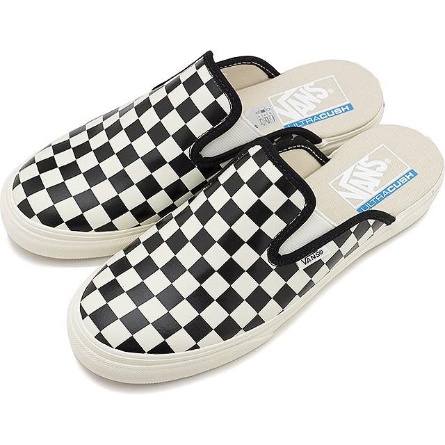 vans leather checkerboard mule sf