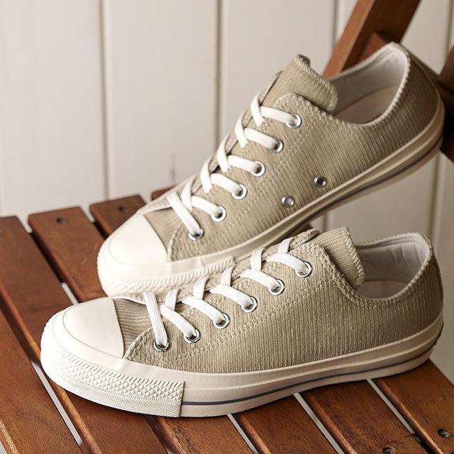 コンバース Converse スニーカー オールスター 100 ソフトコーデュロイ Ox All Star 100 Softcorduroy Ox Fw ローカット 靴 Beige ベージュ系 Shoetime 通販 Yahoo ショッピング