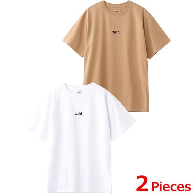 Sunny Girl 半袖Tシャツ　2枚セット X-girl（エックスガール） レディース 2パック Tシャツ BASIC 2P S S