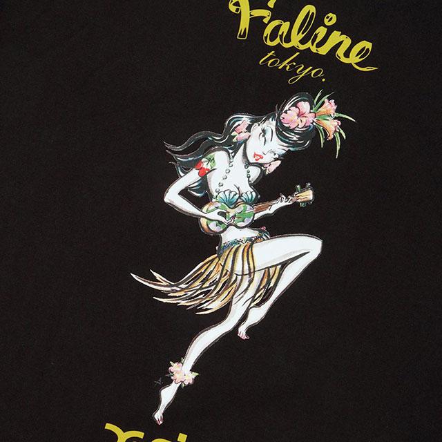 FALINE x GIRL ブラック Tシャツ XL X-girl エックスガール レディース コラボ Tシャツ × FALINE