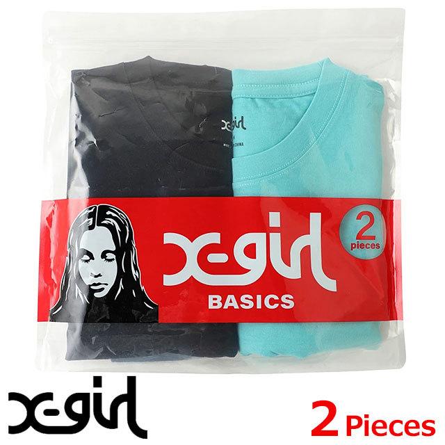 X-girl エックスガール レディース ベーシック 2パック Tシャツ