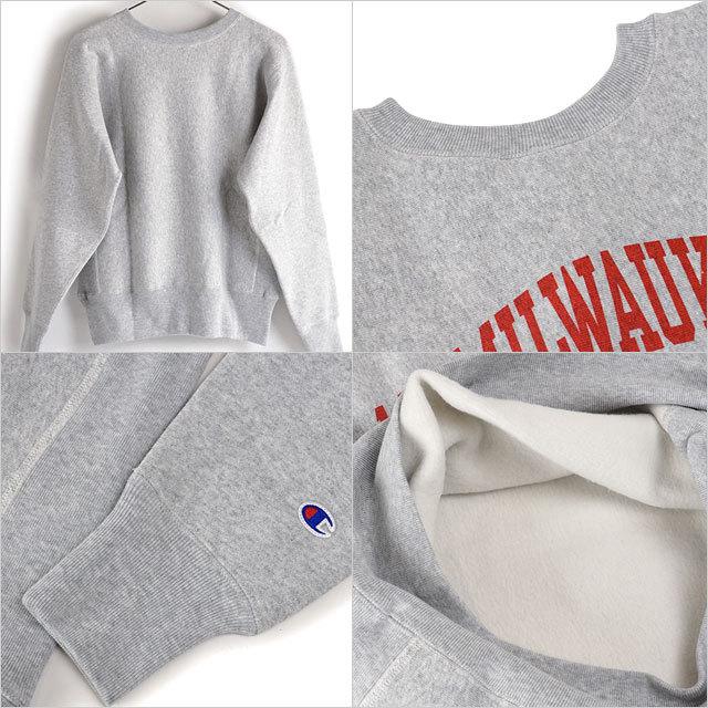 Champion Reverse Weave Sweatshirt Grey Triple Logo Embroidery Men's M | チャンピオン リバースウィーブ スウェット グレー 3連ロゴ刺繍 Mサイズ REVERSE WEAVE チャンピオン リバースウィーブ Champion クルーネック