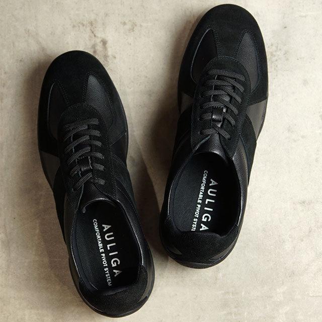 AULIGA アウリーガ メンズ ドライビングシューズ ジャーマントレーナー ALG004 GERMAN TRAINER ALG004BLK FW21 スニーカー 巻き上げソール BLACK ブラック系 SHOETIME - 通販 - Yahoo ショッピング