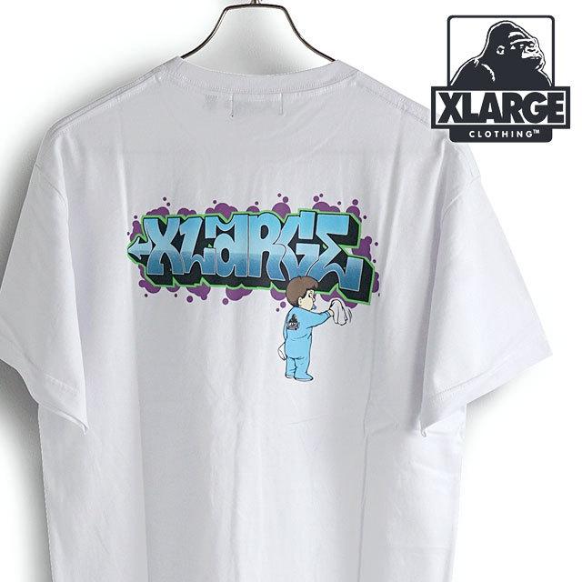XLARGE エクストララージ 半袖 Tシャツ 白 SHY TEE - WHITE XLARGE エクストララージ Tシャツ メンズ DRAWING OG S/S TEE