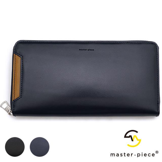 未使用　現行品　master-piece メンズ　Notch 革製　長財布　黒 master-piece（マスターピース） メンズ ラウンドファスナーウォレット