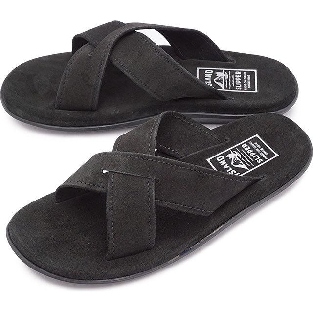  SLIPPER スエード クロスストラップ サンダル9（27cm） ISLAND SLIPPER アイランドスリッパ クロスサンダル メンズ