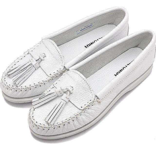 MINNETONKA ホワイト モカシン Minnetonka（ミネトンカ） タッセル モカシン レディース モカシン