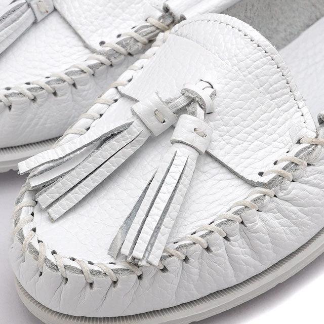 MINNETONKA ホワイト モカシン Minnetonka（ミネトンカ） タッセル モカシン レディース モカシン