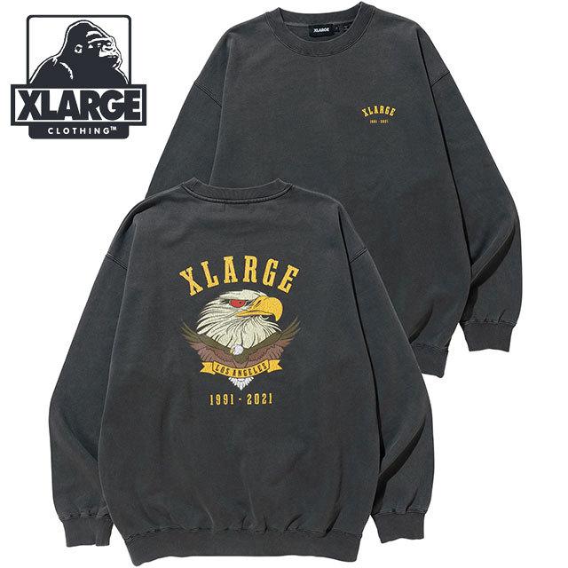XLARGE エクストララージ イーグルロゴピグメントクルーネック