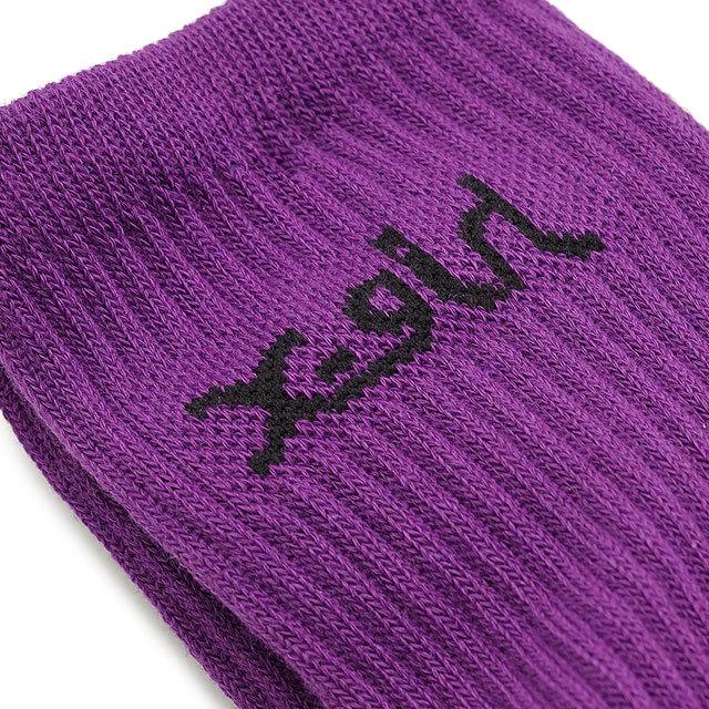 X-girl（エックスガール） レディース ロゴ 2パック ミドルソックス