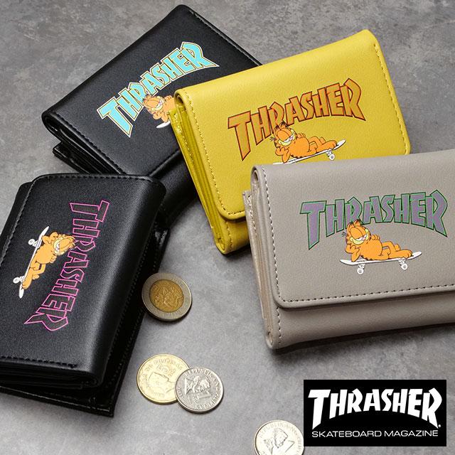 コラボ スラッシャー × ガーフィールド THRASHER × GARFIELD 三つ折り財布 A GA-TH2109A FW22 メンズ・レディース ウォレット｜mischiefstyle｜06