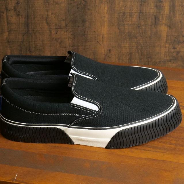 スラック フットウェア SLACK FOOTWEAR メンズ スニーカー スケイル SL2290-099 FW22 SCALE キャンバススリッポン BLACK WHITE BLACK | SLACK FOOTWEAR | 01