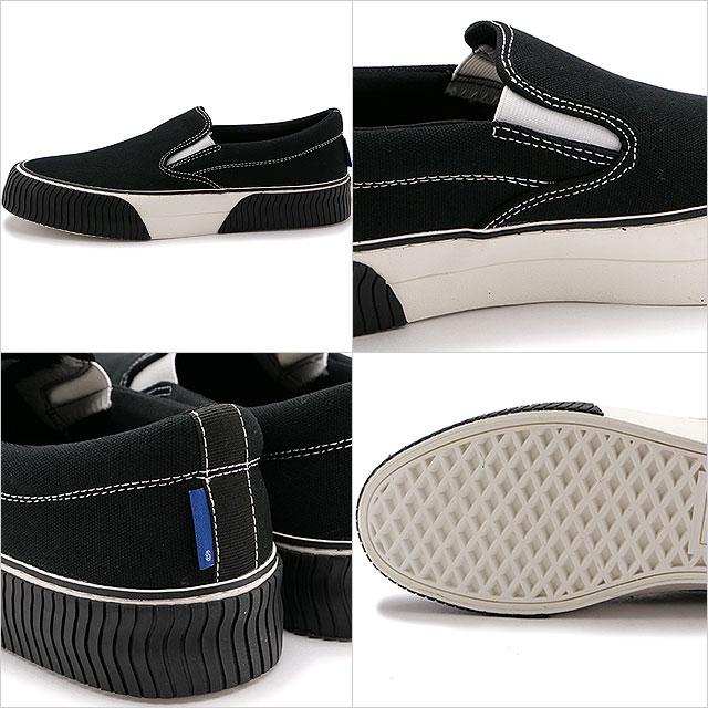 スラック フットウェア SLACK FOOTWEAR メンズ スニーカー スケイル SL2290-099 FW22 SCALE キャンバススリッポン BLACK WHITE BLACK | SLACK FOOTWEAR | 02
