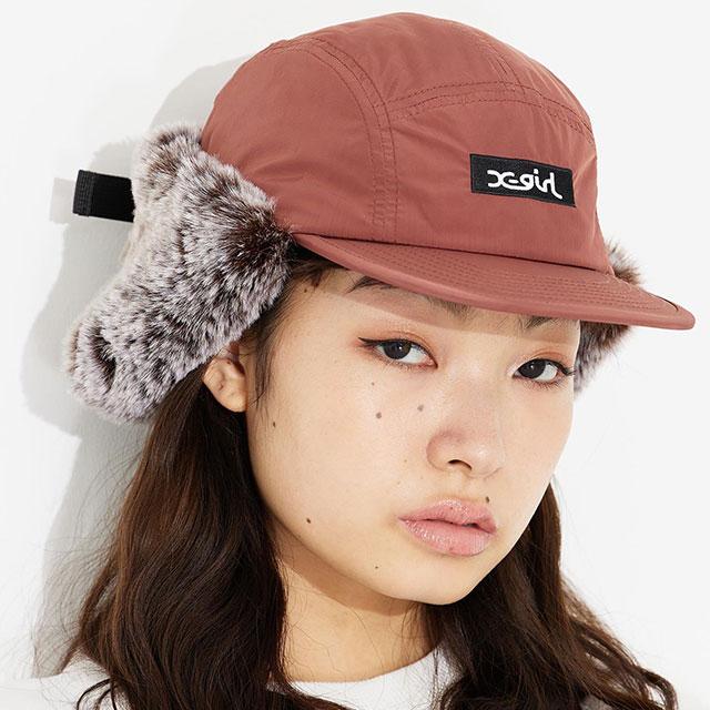 x-girl DOG EAR JET CAP レオパード x-girl ヒョウ柄 フライトキャップ