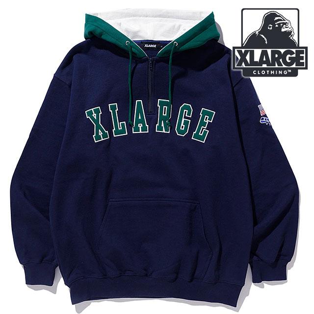 XLARGE（エクストラ ラージ） メンズ コントラストカラーハーフジップ