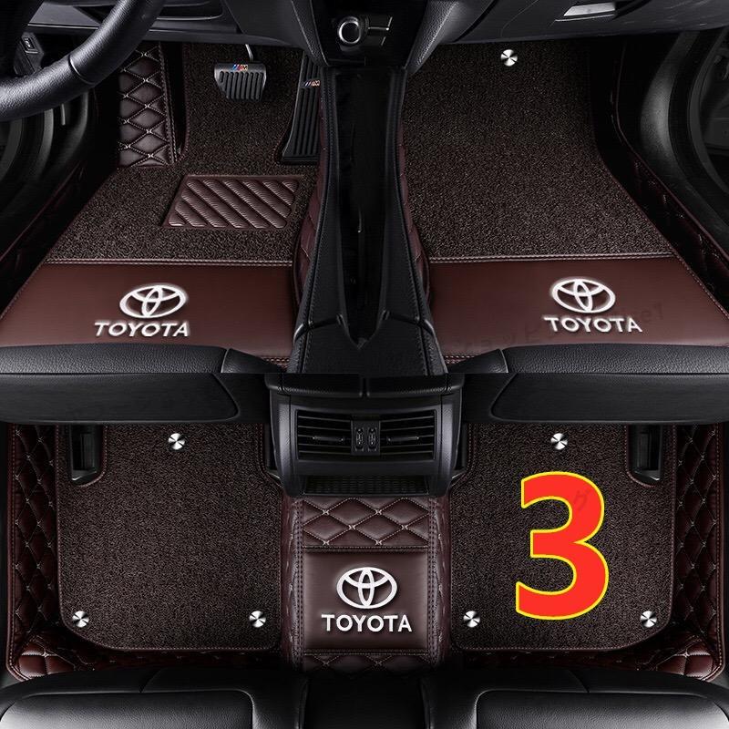 トヨタ Toyota アクア 2012~ ロゴ ダブルレイヤー フロアマット トランクマット 前後座席 右ハンドル用｜mise1｜04