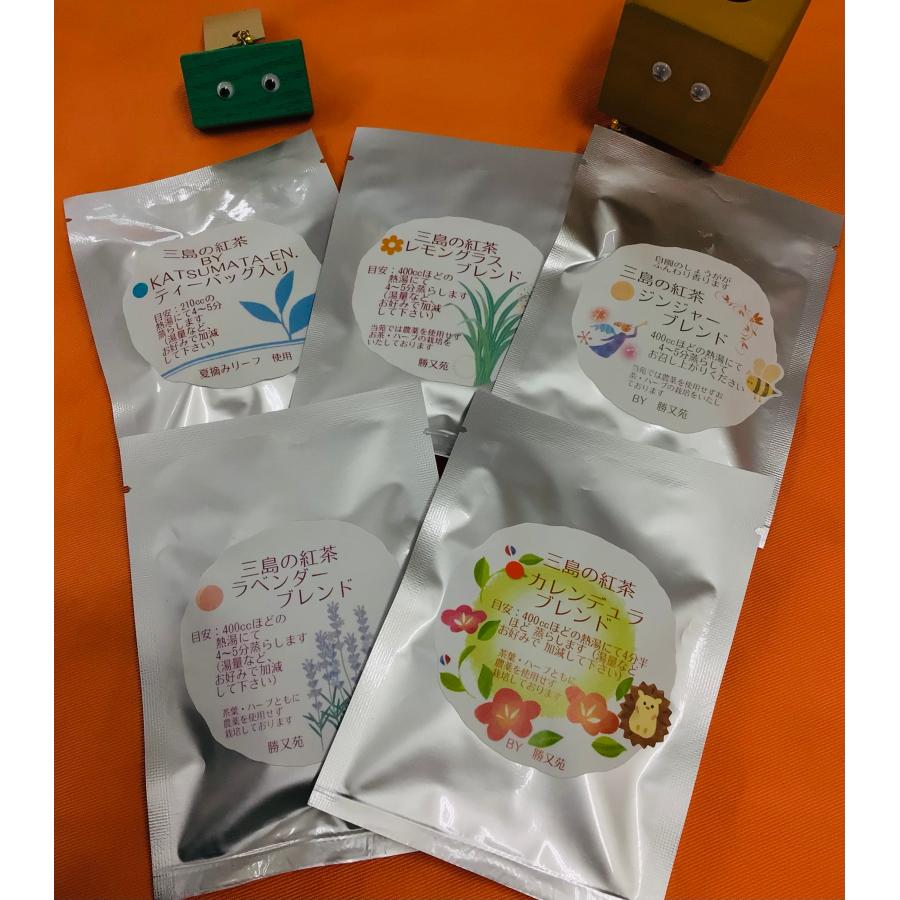 無農薬 勝又苑 三島紅茶5種セット クリックポスト送料無料 : 地産地消