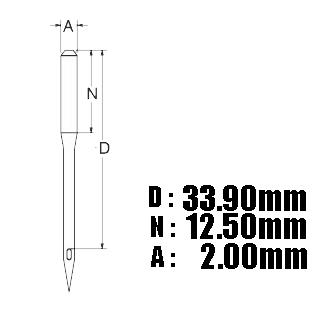 ブラザー工業 【14号】オルガン針 工業用ミシン針DPx5＃14(14番手