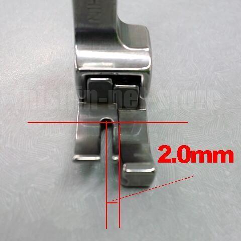 汎用品JUKI職業用ミシンシュプール対応品 『右段付き押え２．０ｍｍ』(段押えコバステッチ押さえ)パッケージなし省コスト簡素梱包2mm｜mishin｜02