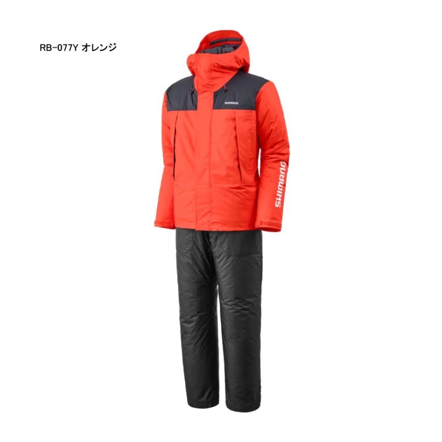 シマノ RB-077Y ベーシックハイロフト レインスーツ 01 2XL オレンジ【釣り　防寒ウェア　防寒着】 シマノ（SHIMANO） ベーシックハイロフト レインスーツ 01 RB-077Y