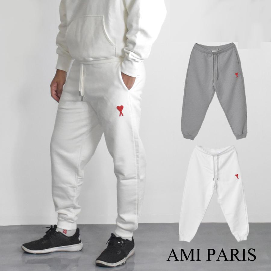 AMI PARIS アミ スウェット パンツ ロゴ メンズ ブランド グレー 
