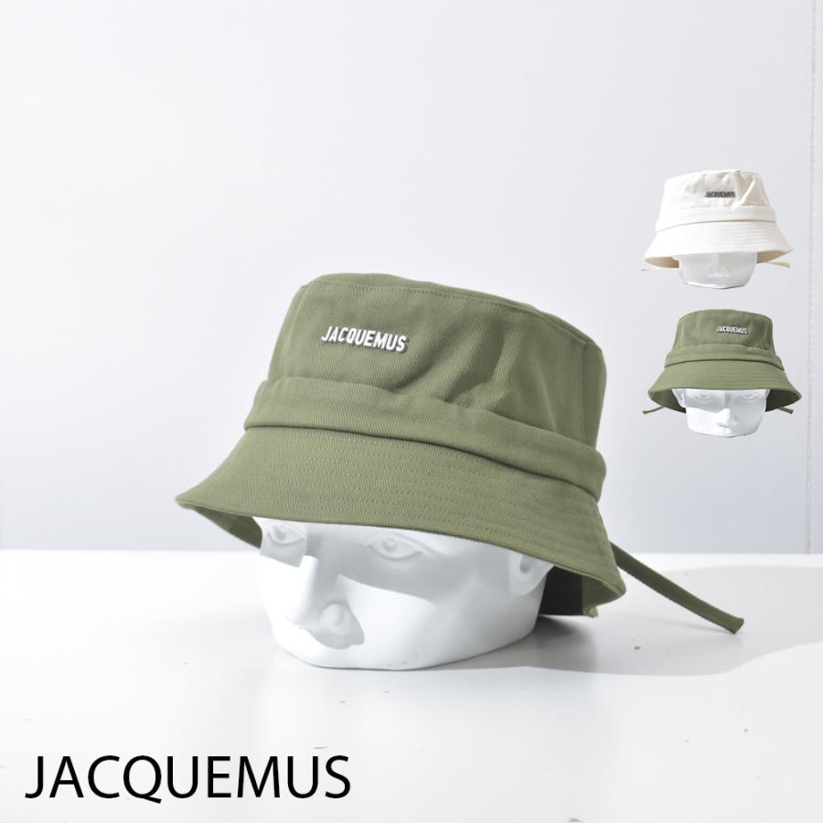 JACQUEMUS 帽子 バケットハット メンズ カーキ 緑 ホワイト 白 