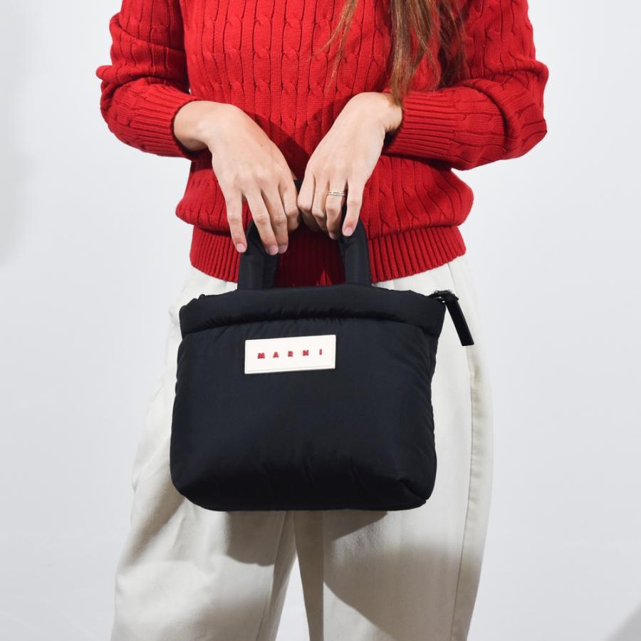 MARNI（マルニ） バッグ レディース ブラック Puff E/W トートバッグ