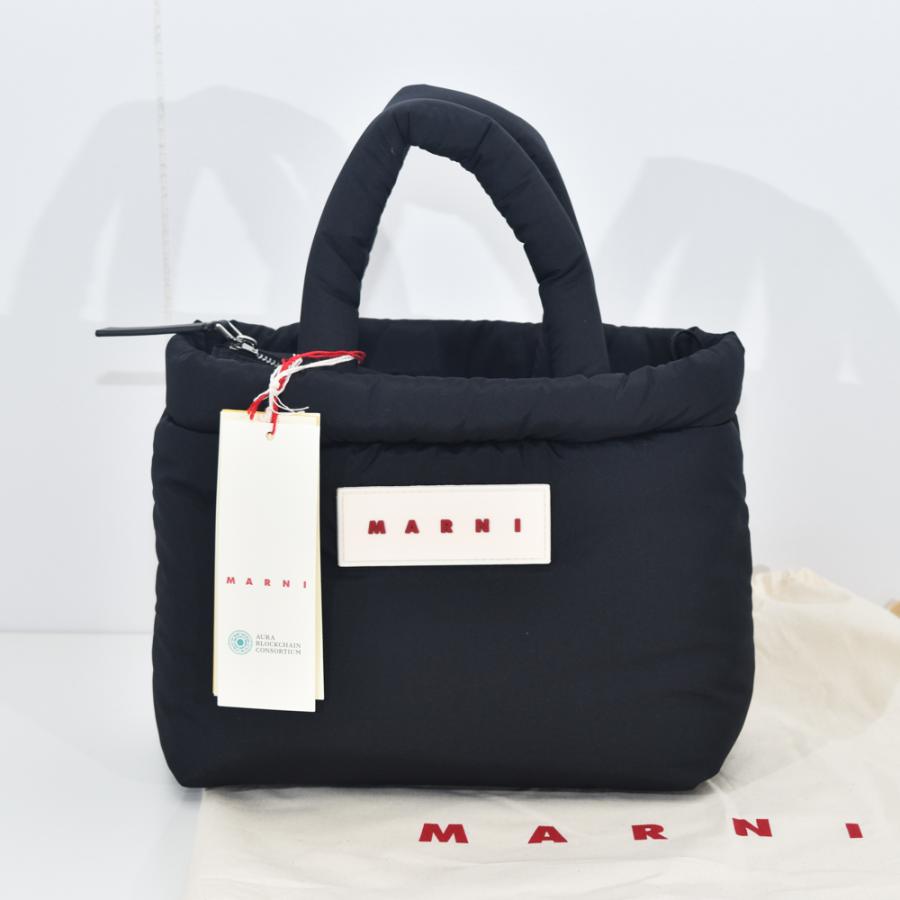 MARNI（マルニ） バッグ レディース ブラック Puff E/W トートバッグ