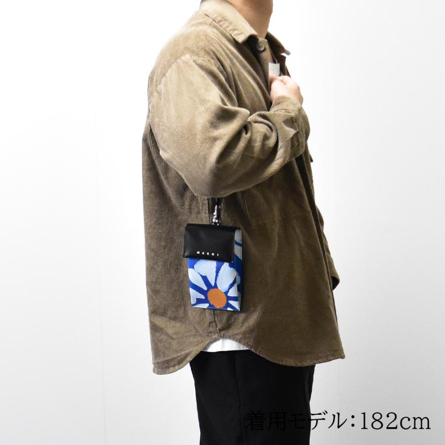 マルニ フォンケース メンズ バッグ ショルダーバッグ ネックポーチ PVC TEMI0004A2｜mishshop｜04