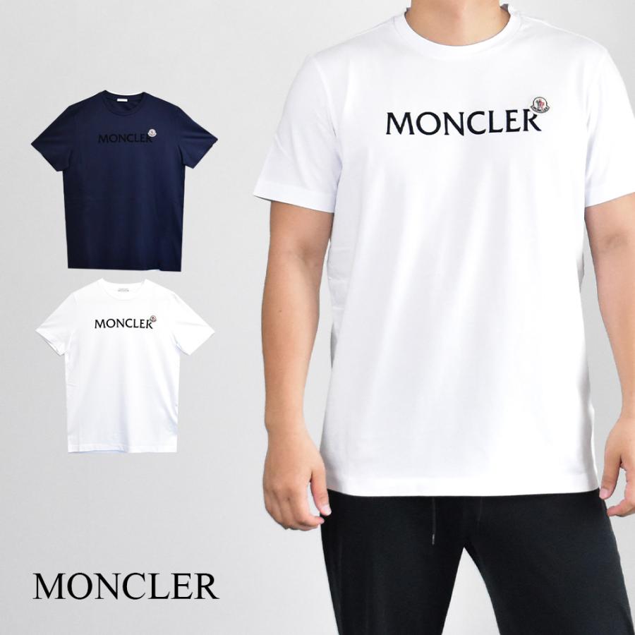 モンクレール Tシャツ メンズ ロゴ 半袖 おしゃれ ブランド カジュアル MONCLER ネイビー ホワイト 白 綿 コットン クルーネック  l10918C000648390T :mo-tshirt:MISHヤフー店 - 通販 - Yahoo!ショッピング