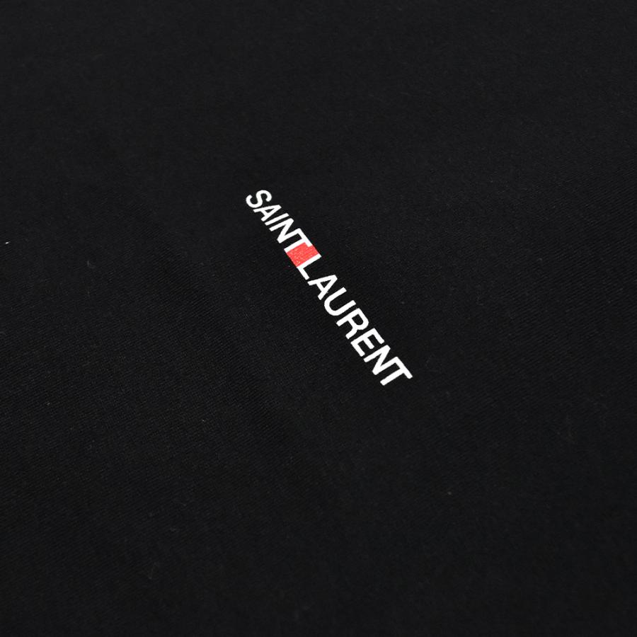 SAINT LAURENT サンローラン Tシャツ ロゴ レディース 半袖 黒 SAINT LAURENT サンローラン Tシャツ ロゴ レディース 半袖 黒