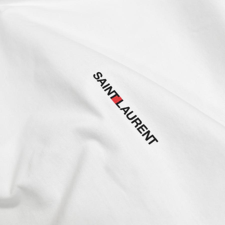 SAINT LAURENT サンローラン Tシャツ ロゴ レディース 半袖 黒 SAINT LAURENT サンローラン Tシャツ ロゴ レディース 半袖 黒