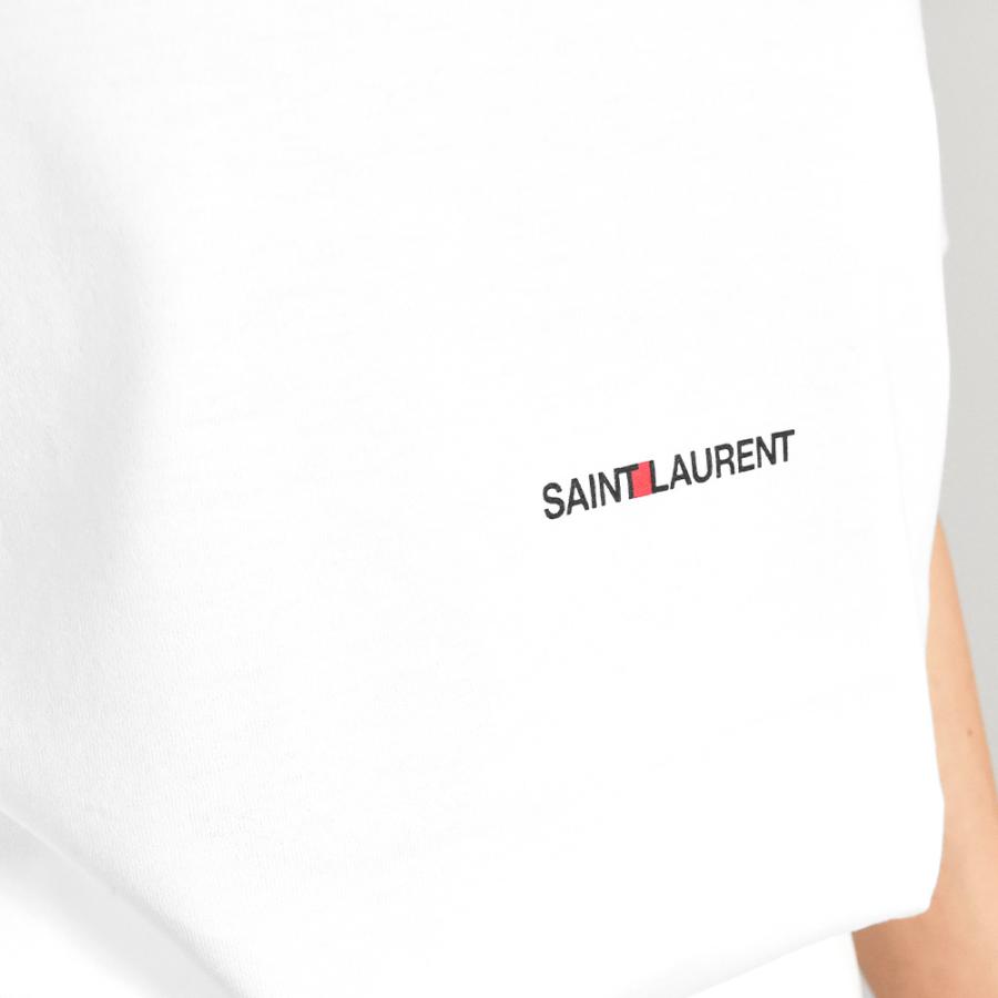 サンローラン Tシャツ ロゴ レディース 半袖 黒 ブラック 白 ホワイト ブランド コットン SAINT LAURENT 460876｜mishshop｜08