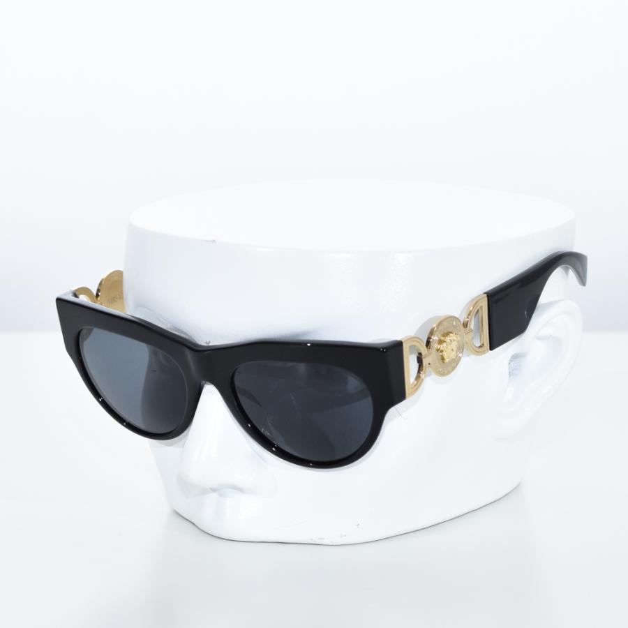 【美品】ヴェルサーチ サングラス メデューサ ゴールド/ブラック VERSACE ヴェルサーチ サングラス メデューサ ブラック ゴールド
