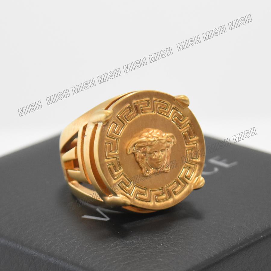 ヴェルサーチ リング 指輪 メンズ VERSACE 太め ゴールド ブランド サイズ メタル シグネット メデューサ DG54712 :ve-dg54712-n:MISHヤフー店 - 通販