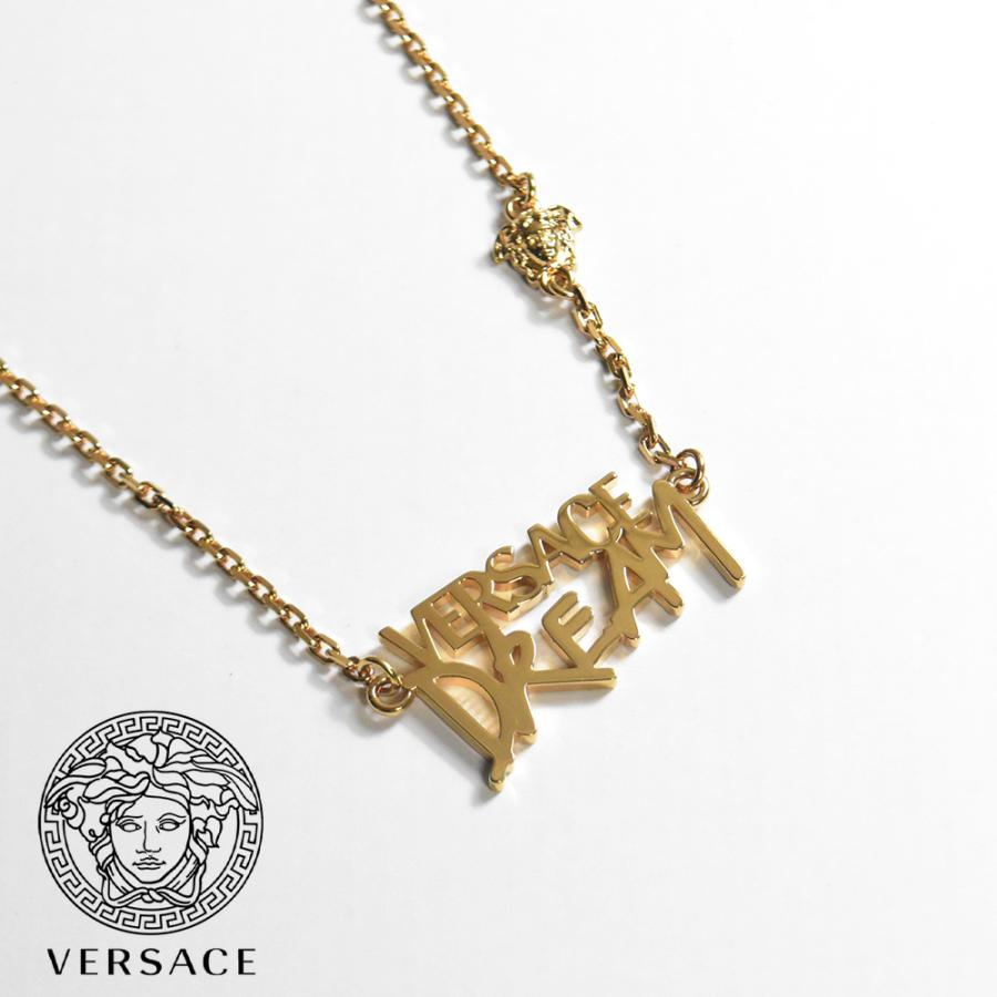 VERSACE ヴェルサーチ ネックレス ゴールド ロゴ DREAM ミニ VERSACE ヴェルサーチ ネックレス ゴールド ロゴ DREAM ミニ