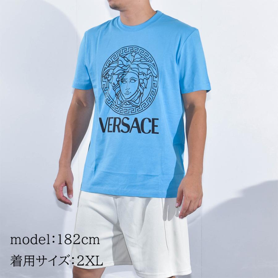 VERSACE ヴェルサーチ Tシャツ メンズ 半袖 ブラック 黒 VERSACE ヴェルサーチ Tシャツ メンズ 半袖 ブラック 黒